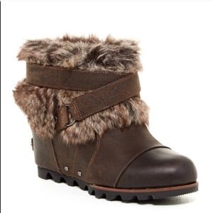Soren Joan of Arctic wedge booties with fur